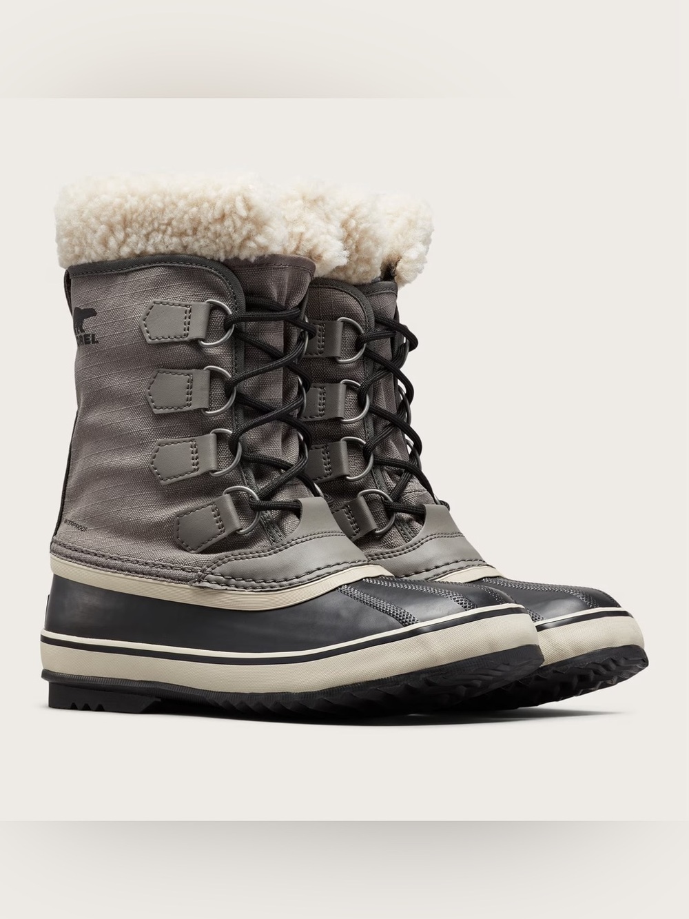 Sorel Women's Winter Carnival Waterproof Gray/Black Boot for Winter Size 8